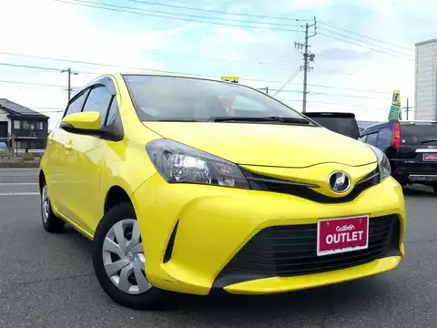 カタログ画像：ヴィッツ （VITZ） Ｆ スマートストップパッケージ 2014年4月 DBA-KSP130 1000cc ルミナスイエロー 燃費24.0km / l メイン（その他）