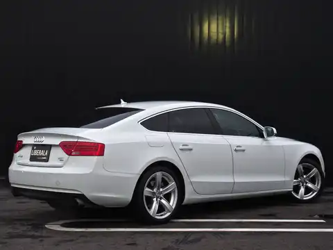 カタログ画像：Ａ５スポーツバック （A5 SPORTBACK） ２．０ＴＦＳＩクワトロ 2013年7月 DBA-8TCDNL 2000cc アイビスホワイト 燃費13.6km / l バック