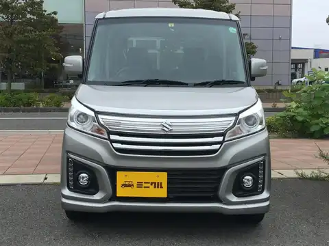 カタログ画像：スペーシアカスタム （SPACIA CUSTOM） ＸＳターボ 2015年8月 DAA-MK42S 660cc スチールシルバーメタリック 燃費25.6km / l フロント