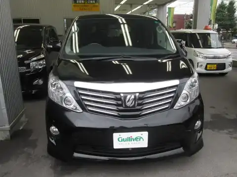 カタログ画像：アルファード （ALPHARD） ３５０Ｓ サイドリフトアップシート装着車 2008年5月 DBA-GGH25W 3500cc ブラック 燃費9.1km / l フロント