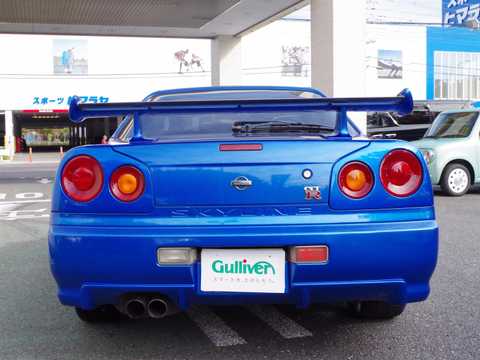 カタログ画像：スカイライン （SKYLINE） ＧＴ－Ｒ ミッドナイトパープルⅡ 1999年1月 GF-BNR34 2600cc ミッドナイトパープルⅡ 燃費8.1km / l バック