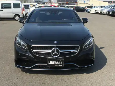 カタログ画像：Ｓクラス （S-CLASS） Ｓ６３ ＡＭＧ ４マチック クーペ 2015年4月 CBA-217378 5500cc マグネタイトブラック（Ｍ）orオブシディアンブラック（Ｍ） 燃費8.2km / l フロント