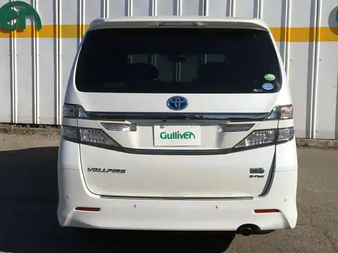 カタログ画像：ヴェルファイアハイブリッド （VELLFIRE HYBRID） ハイブリッドＺＲ プレミアムシートエディション 2012年9月 DAA-ATH20W 2400cc ホワイトパールクリスタルシャイン 燃費16.2km / l バック