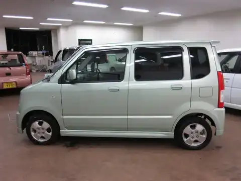 カタログ画像：ワゴンＲ （WAGON R） ＦＳ 2003年9月 LA-MH21S 660cc ブリージンググリーンメタリック 燃費18.6km / l 外装