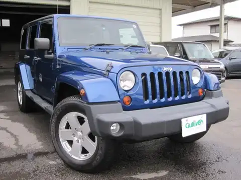 カタログ画像：ジープ・ラングラーアンリミテッド （JEEP WRANGLER UNLIMITED） サハラ４ＡＴ 2008年11月 ABA-JK38L 3800cc ディープウォーターブルー パールコート 燃費7.1km / l メイン（その他）