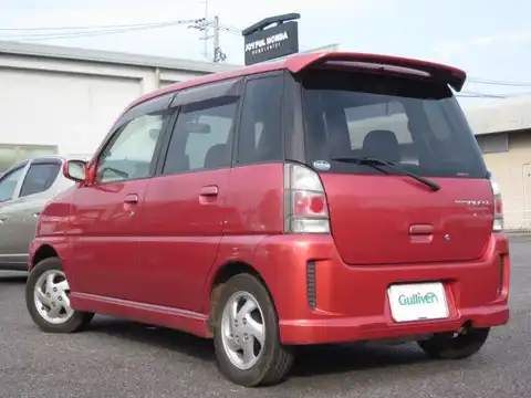 カタログ画像：プレオ （PLEO） ＬＳリミテッド 2002年5月 TA-RA2 660cc メローレッド・メタリック 燃費18.0km / l バック