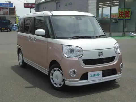 カタログ画像：ムーヴキャンバス （MOVE CANBUS） Ｇメイクアップ ＳＡⅡ 2016年9月 DBA-LA800S 660cc パールホワイトIII×ライトローズマイカメタリックII 燃費28.6km / l メイン（その他）