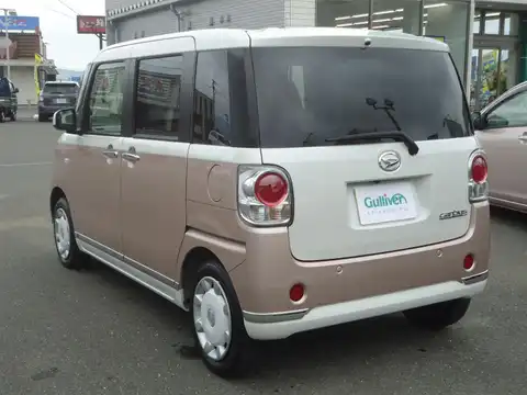 カタログ画像：ムーヴキャンバス （MOVE CANBUS） Ｇメイクアップ ＳＡⅡ 2016年9月 DBA-LA800S 660cc パールホワイトIII×ライトローズマイカメタリックII 燃費28.6km / l バック