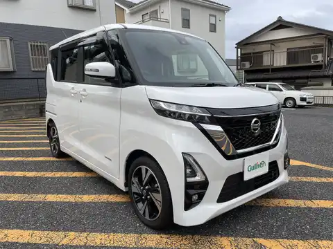 カタログ画像：ルークス （ROOX） ハイウェイスター Ｇターボ 2021年1月 4AA-B45A 660cc ホワイトパール（３Ｐ）orホワイトパール（３Ｐ）／チタニウムグレー（Ｍ）２トーン 燃費18.8km / l 外装