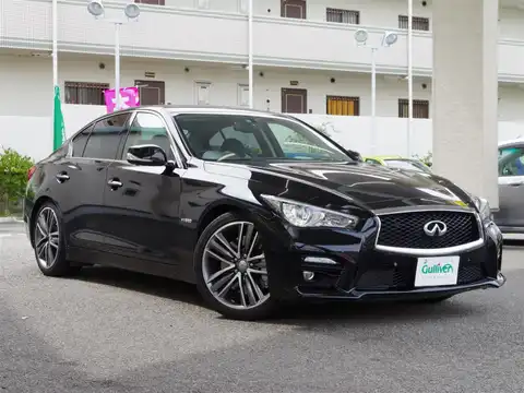 カタログ画像：スカイライン （SKYLINE） ３５０ＧＴ ＦＯＵＲ ハイブリッド タイプＰ 2016年4月 DAA-HNV37 3500cc スーパーブラック 燃費17.0km / l メイン（その他）