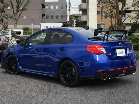 カタログ画像：ＷＲＸ ＳＴＩ （WRX STI） Ｓ２０８ ＮＢＲチャレンジパッケージ カーボンリヤウイング 2017年11月 CBA-VAB 2000cc ＷＲブルー・パール バック