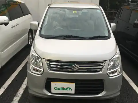 カタログ画像：ワゴンＲ （WAGON R） ＦＸ 2013年7月 DBA-MH34S 660cc シルキーシルバーメタリック 燃費25.8km / l フロント