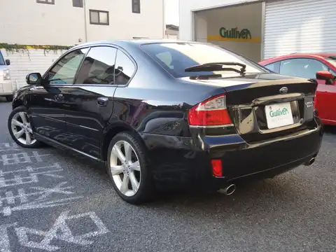 カタログ画像：レガシィＢ４ （LEGACY B4） ２．０ＲスペックＢ 2007年5月 ABA-BL5 2000cc オブシディアンブラック・パール 燃費13.0km / l バック