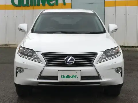 カタログ画像：ＲＸ （RX） ＲＸ４５０ｈ バージョンＬ 2013年8月 DAA-GYL10W 3500cc ホワイトパールクリスタルシャイン 燃費17.4km / l フロント