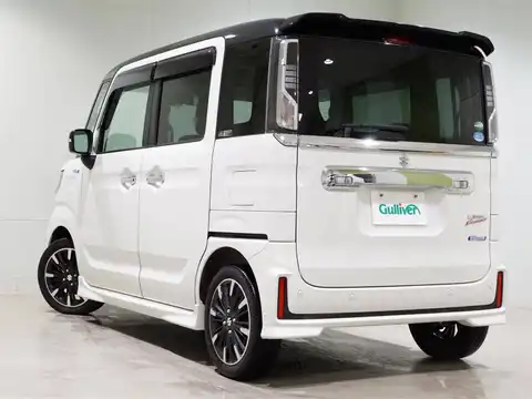 カタログ画像：スペーシアカスタム （SPACIA CUSTOM） ハイブリッドＸＳ 2019年10月 DAA-MK53S 660cc ピュアホワイトパールorピュアホワイトパール ブラック2トーンルーフ 燃費26.4km / l 外装