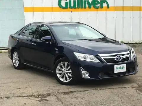 カタログ画像：カムリ （CAMRY） ハイブリッド Ｇパッケージ 2014年4月 DAA-AVV50 2500cc ダークブルーマイカ 燃費23.4km / l メイン（その他）