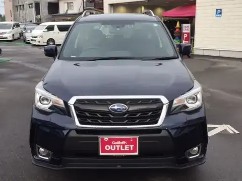 カタログ画像：フォレスター （FORESTER） ２．０ＸＴ アイサイト 2017年4月 DBA-SJG 2000cc ダークブルー・パール 燃費13.2km / l フロント