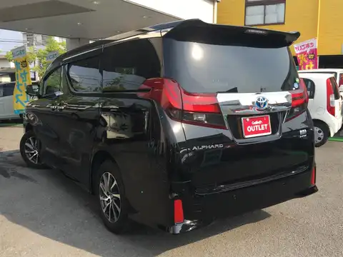 カタログ画像：アルファードハイブリッド （ALPHARD HYBRID） ハイブリッドＳＲ 2015年1月 DAA-AYH30W 2500cc ブラック 燃費18.4km / l バック