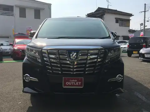 カタログ画像：アルファードハイブリッド （ALPHARD HYBRID） ハイブリッドＳＲ 2015年1月 DAA-AYH30W 2500cc ブラック 燃費18.4km / l フロント