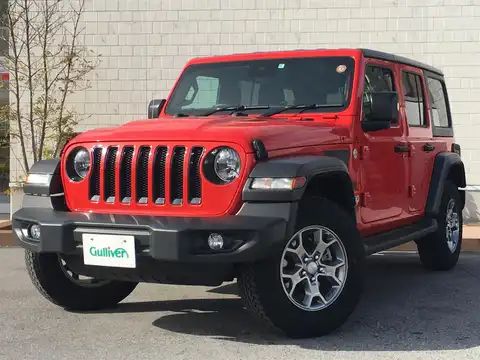 カタログ画像：ジープ・ラングラーアンリミテッド （JEEP WRANGLER UNLIMITED） フリーダムエディション 2020年10月 ABA-JL20L 2000cc ファイヤークラッカーレッド 燃費11.5km / l フロント