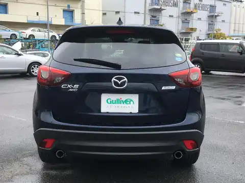 カタログ画像：ＣＸ－５ （CX-5） ２５Ｓ 2015年1月 DBA-KE5AW 2500cc ディープクリスタルブルーマイカ 燃費14.6km / l バック