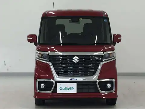 カタログ画像：スペーシアカスタム （SPACIA CUSTOM） ハイブリッドＸＳターボ 2019年10月 DAA-MK53S 660cc フェニックスレッドパール 燃費24.0km / l フロント