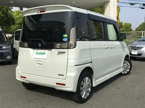 カタログ画像：スペーシアカスタム （SPACIA CUSTOM） ＸＳ（レーダーブレーキサポート装着車） 2014年4月 DBA-MK32S 660cc パールホワイト 燃費26.8km / l バック