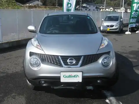 カタログ画像：ジューク （JUKE） １５ＲＸ 2010年6月 DBA-YF15 1500cc ダイヤモンドシルバー（Ｍ） 燃費17.2km / l フロント