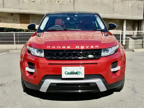 カタログ画像：レンジローバーイヴォーククーペ （RANGE ROVER EVOQUE COUPE） ダイナミック 2015年4月 CBA-LV2A 2000cc フィレンツェ・レッド 燃費10.7km / l フロント