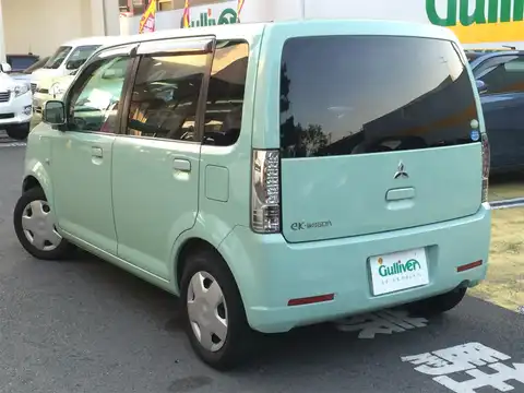 カタログ画像：ｅＫワゴン （EK WAGON） ジョイフィールド 2010年8月 DBA-H82W 660cc ミントグリーンソリッド バック