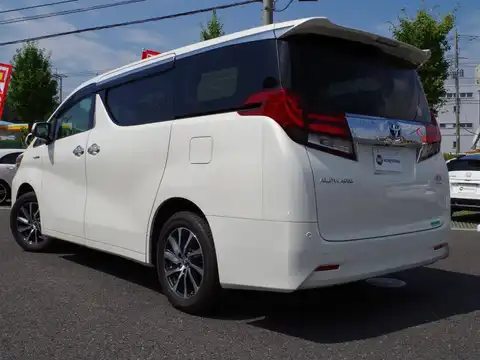 カタログ画像：アルファードハイブリッド （ALPHARD HYBRID） ハイブリッドＧ 2015年1月 DAA-AYH30W 2500cc ラグジュアリーホワイトパールクリスタルシャインガラスフレークorホワイトパールクリスタルシャイン 燃費18.4km / l バック