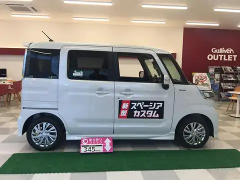 カタログ画像：スペーシアカスタム （SPACIA CUSTOM） ハイブリッドＧＳ 衝突被害軽減ブレーキ非装着車 2017年12月 DAA-MK53S 660cc ピュアホワイトパール 燃費26.4km / l 外装