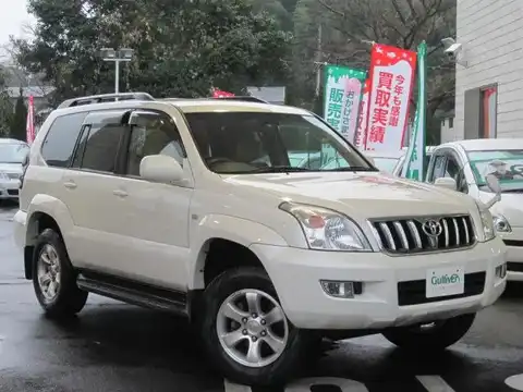 カタログ画像：ランドクルーザープラド （LAND CRUISER PRADO） ＴＺ Ｇセレクション 2004年8月 TA-VZJ121W 3400cc ホワイトパールクリスタルシャイン 燃費8.1km / l メイン（その他）