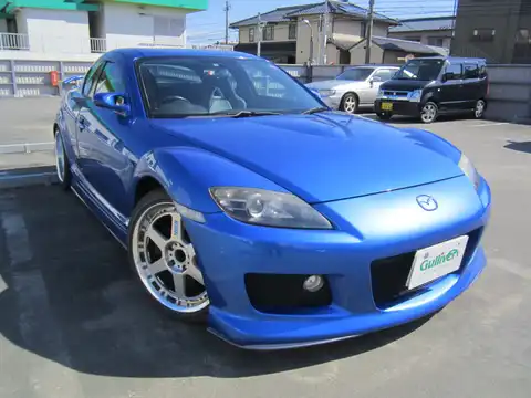 カタログ画像：ＲＸ－８ （RX-8） タイプＥ 2004年4月 LA-SE3P 1400cc ウイニングブルーメタリック 燃費9.0km / l メイン（その他）