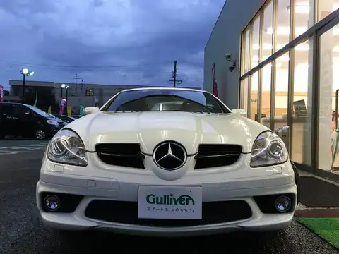 カタログ画像：ＳＬＫ （SLK） ＳＬＫ５５ ＡＭＧ 2008年1月 CBA-171473 5500cc アラバスターホワイト（Ｓ） 燃費6.9km / l フロント