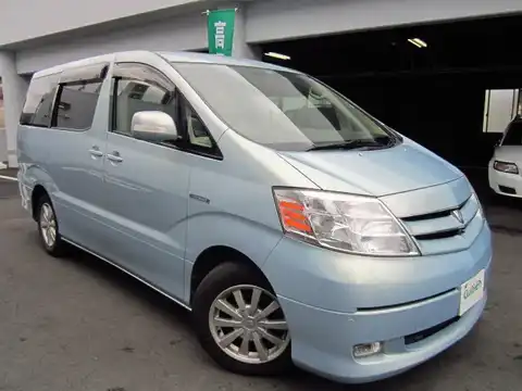 カタログ画像：アルファードハイブリッド （ALPHARD HYBRID） ベースグレード 2005年4月 CAA-ATH10W 2400cc ペールブルーマイカメタリック 燃費17.2km / l メイン（その他）