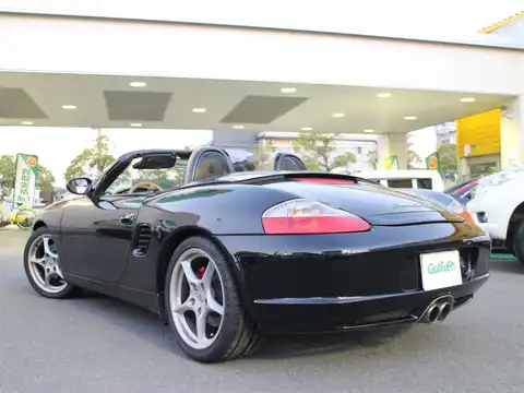 カタログ画像：ボクスター （BOXSTER） ボクスターＳ 2004年4月 GH-98624 3200cc ブラックorバサルトブラックメタリック 燃費8.5km / l バック