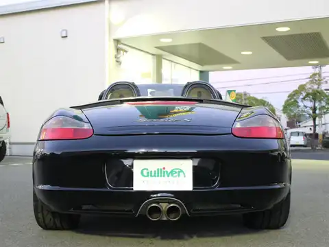 カタログ画像：ボクスター （BOXSTER） ボクスターＳ 2004年4月 GH-98624 3200cc ブラックorバサルトブラックメタリック 燃費8.5km / l バック