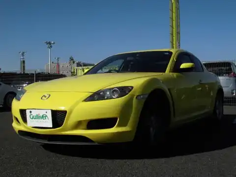 カタログ画像：ＲＸ－８ （RX-8） タイプＥ 2004年4月 LA-SE3P 1400cc ライトニングイエロー 燃費9.0km / l 外装