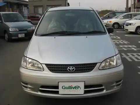 カタログ画像：カローラスパシオ （COROLLA SPACIO） Ｖパッケージ 1999年4月 GF-AE115N 1800cc シルバーメタリック 燃費11.4km / l フロント