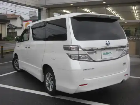 カタログ画像：ヴェルファイア （VELLFIRE） ３．５Ｖ プレミアムシートエディション 2012年9月 DBA-GGH20W 3500cc ホワイトパールクリスタルシャイン 燃費9.2km / l バック