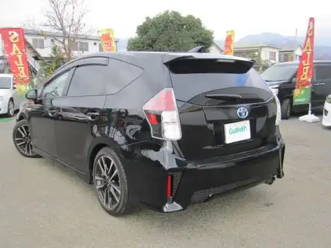 カタログ画像：プリウスα （PRIUS ALPHA） Ｓツーリングセレクション・Ｇ’ｓ 2015年2月 DAA-ZVW41W 1800cc アティチュードブラックマイカ 燃費26.2km / l バック