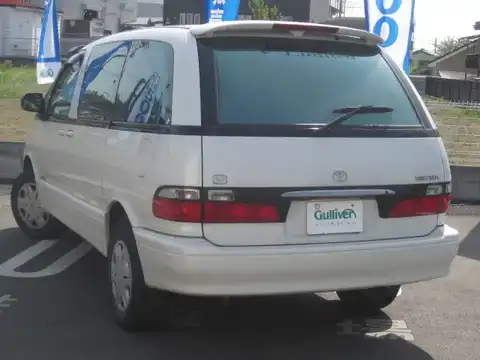 カタログ画像：エスティマ （ESTIMA） Ｖ ツインムーンルーフ 1998年1月 GF-TCR10W 2400cc ホワイトパールマイカ 燃費8.4km / l バック