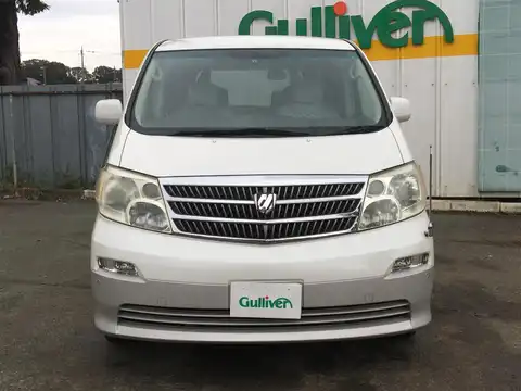 カタログ画像：アルファードＧ （ALPHARD G） ＭＺ 2004年4月 TA-MNH15W 3000cc ホワイトパールマイカｏｒグレイスブルーパールトーニング（ホワイトパールマイカ／シェルマイカタリック） 燃費8.6km / l フロント