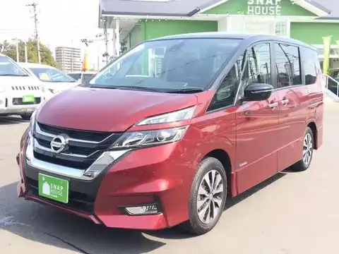 カタログ画像：セレナ （SERENA） ハイウェイスターＧ プロパイロットエディション 2016年8月 DAA-GFC27 2000cc マルーンレッド（ＲＰＭ）orマルーンレッド（ＲＰＭ）／ダイヤモンドブラック（Ｐ） 燃費16.6km / l 外装