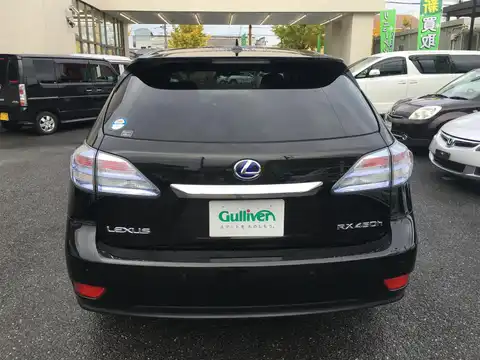 カタログ画像：ＲＸ （RX） ＲＸ４５０ｈ バージョンＬ 2011年6月 DAA-GYL15W 3500cc ブラックorスターライトブラックガラスフレーク 燃費16.8km / l バック