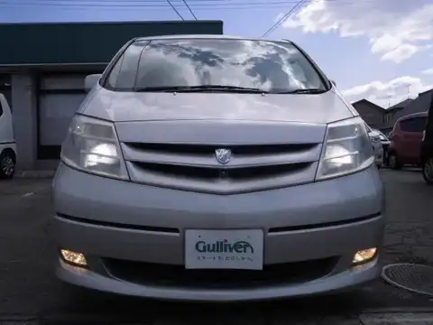 カタログ画像：アルファードハイブリッド （ALPHARD HYBRID） Ｇエディション サイドリフトアップシート装着車 2003年7月 ZA-ATH10W 2400cc シルバーメタリック 燃費16.4km / l フロント