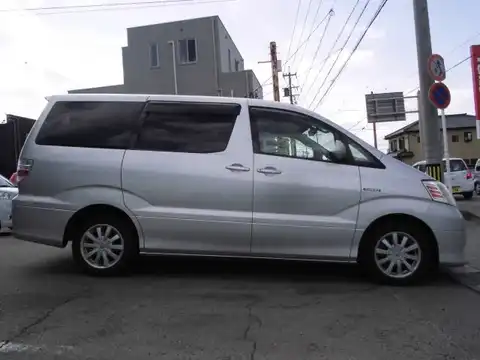 カタログ画像：アルファードハイブリッド （ALPHARD HYBRID） Ｇエディション サイドリフトアップシート装着車 2003年7月 ZA-ATH10W 2400cc シルバーメタリック 燃費16.4km / l 外装