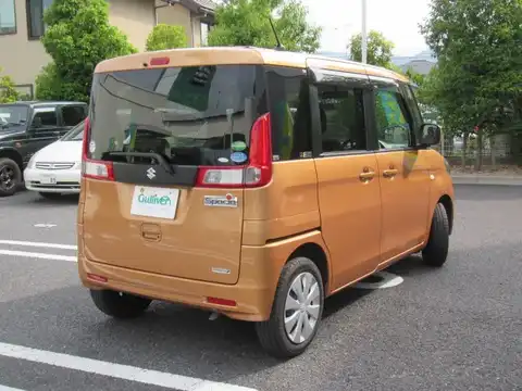 カタログ画像：スペーシア （SPACIA） Ｘ 2013年9月 DBA-MK32S 660cc キャンドルオレンジメタリック 燃費29.0km / l バック