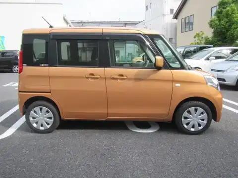 カタログ画像：スペーシア （SPACIA） Ｘ（レーダーブレーキサポート装着車） 2013年9月 DBA-MK32S 660cc キャンドルオレンジメタリック 燃費26.8km / l 外装